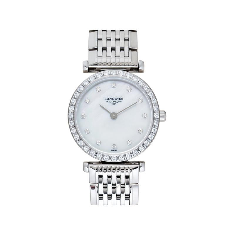 Longines La Grande Classique de Longines Quartz White Mother Of Pearl Dial Diamond Ladies Watch