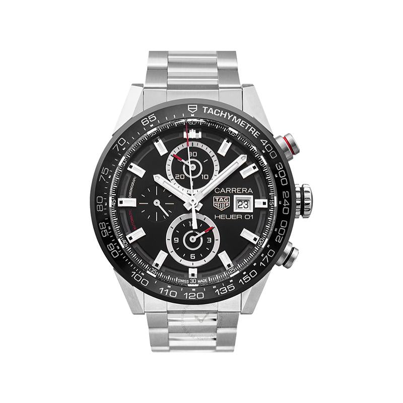 TAG Heuer Carrera Calibre Heuer 01 Automatic Black Dial Men's Watch