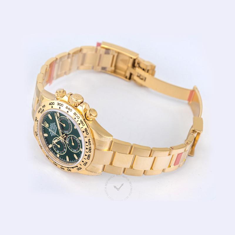 Rolex Cosmograph Daytona Green Dial 18K Yellow Gold Oyster Men's Watch 116508GRSO