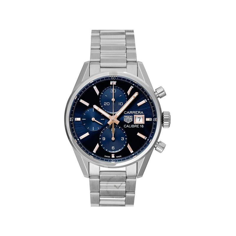 TAG Heuer Carrera Calibre 16 Chronograph Automatic Blue Dial Men's Watch