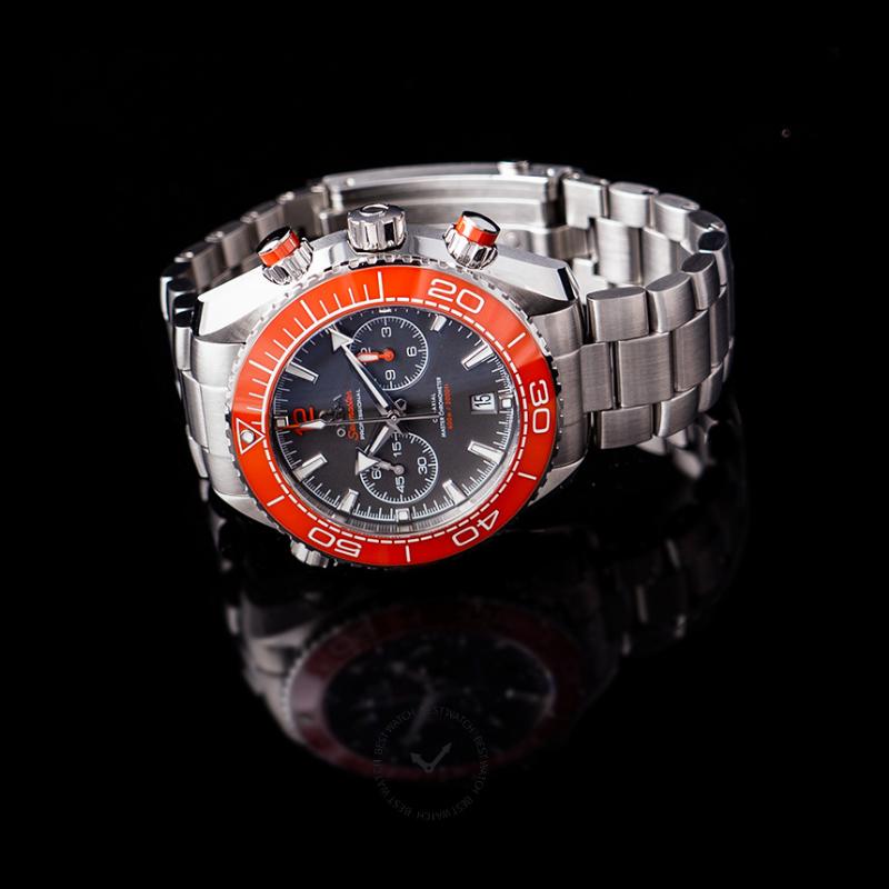 Omega Seamaster Planet Ocean 600M Co-Axial Master Chronometer Chronograph 45.5 mm Automatic Grey Dial Steel Mens Watch