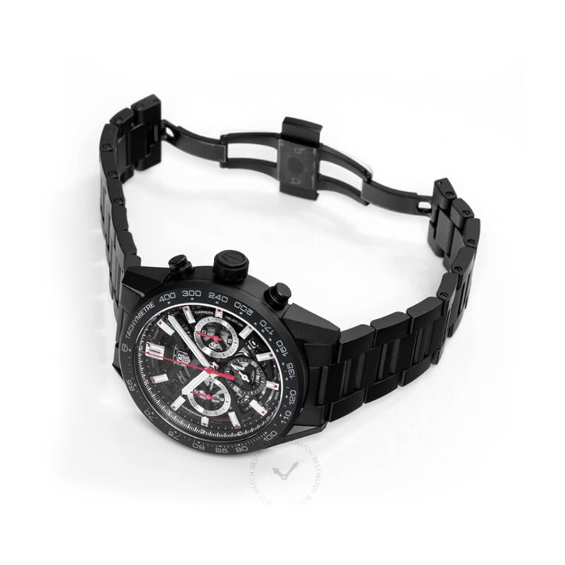 TAG Heuer Carrera Calibre Heuer 02 Automatic Black Skeleton Men's Watch