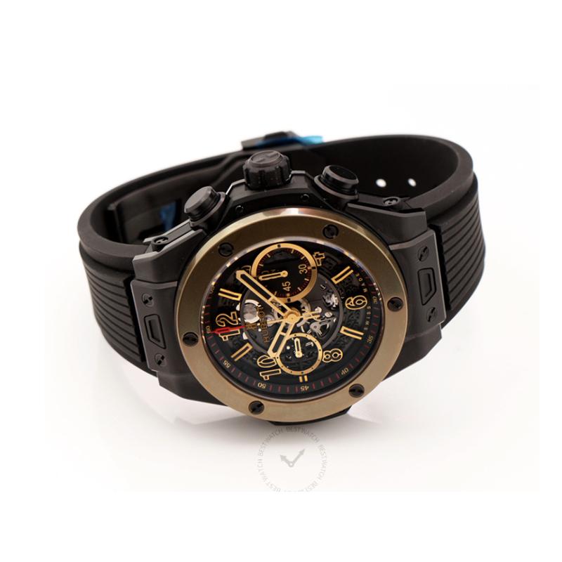 Hublot Big Bang Unico Magic Gold Automatic Skeleton Dial Black Ceramic Men's Watch