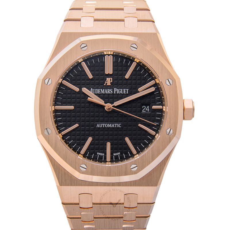 AUDEMARS PIGUET-Royal Oak Black Dial Men's Watch