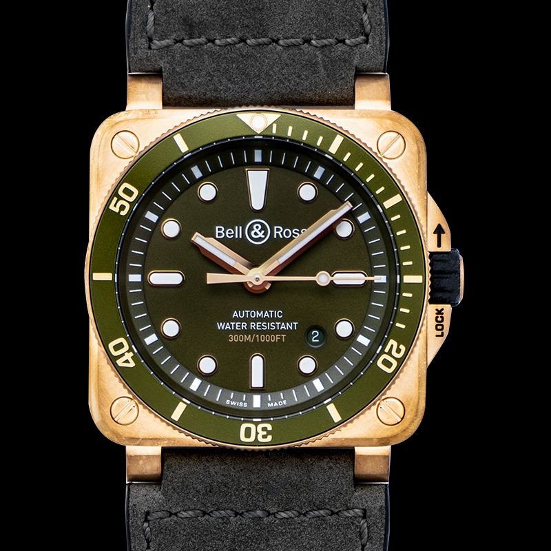 BELL & ROSS-Instruments BR 03-92 Diver Green Bronze Men's Watch