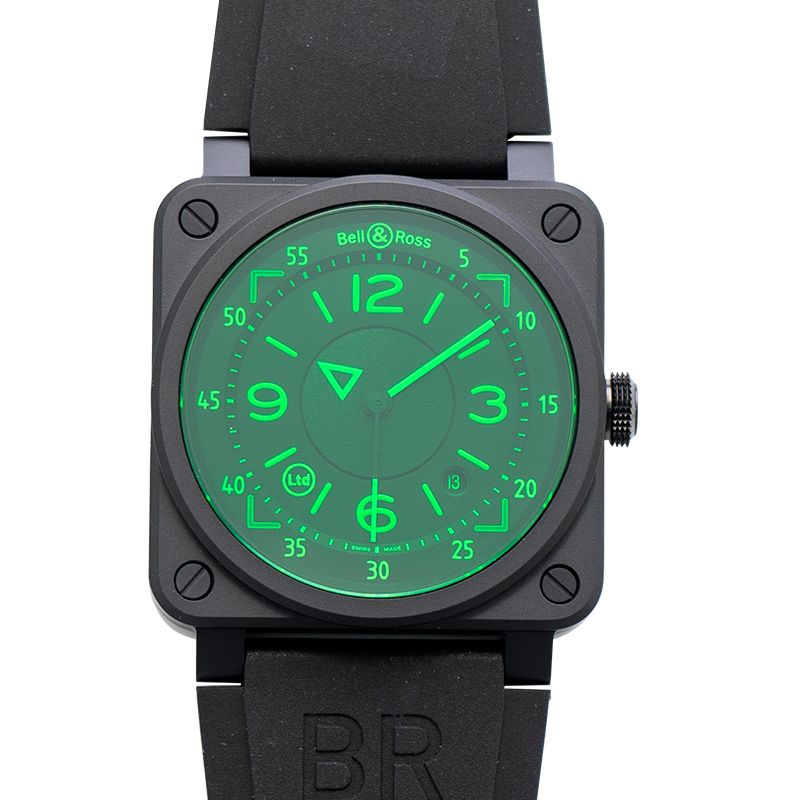 BELL & ROSS Instruments Aviation BR 03-92 HUD Automatic Black Dial Limited Edition Men's Watch