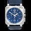 BELL & ROSS-Instruments BR 03-94 Blue Steel Men's Watch