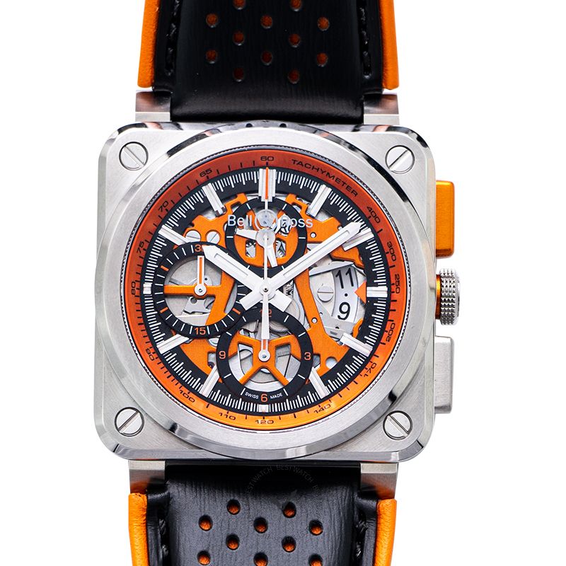 BELL & ROSS-Instruments BR 03-94 Aero GT Orange Automatic Skeleton Dial Men's Watch