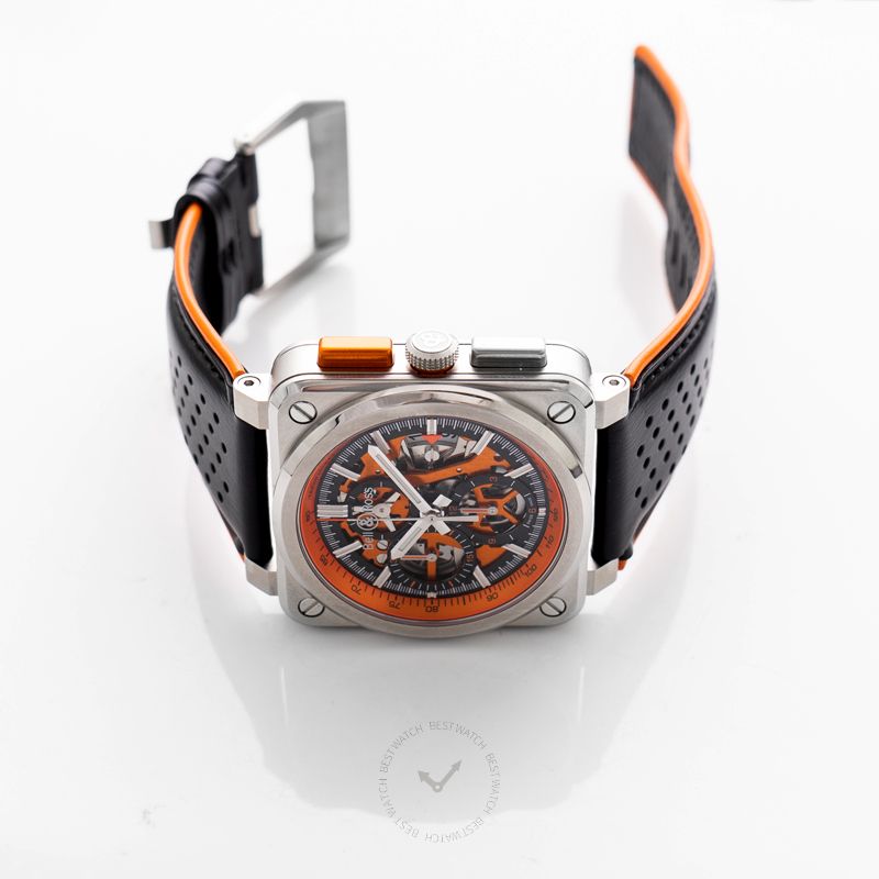 BELL & ROSS-Instruments BR 03-94 Aero GT Orange Automatic Skeleton Dial Men's Watch