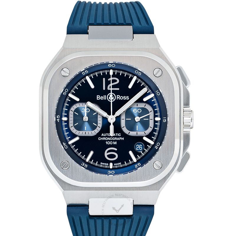 BELL & ROSS-Instruments Br 05 Chrono Blue Steel Men's Watch