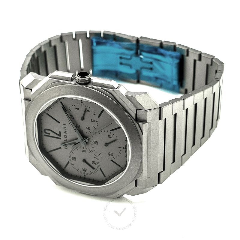 Octo Finissimo Chronograph Automatic Grey Dial Titanium Men's Watch