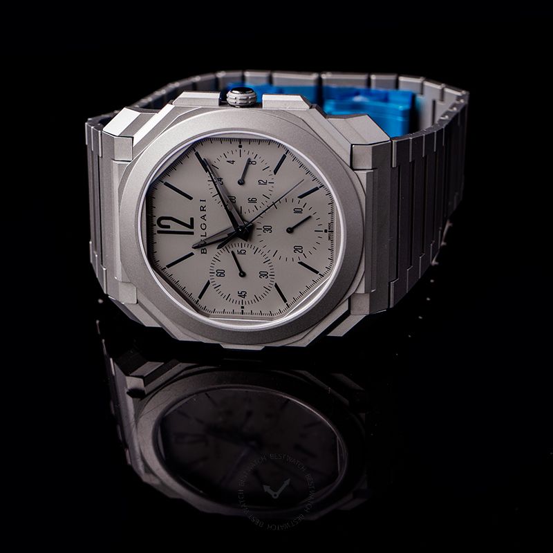 Octo Finissimo Chronograph Automatic Grey Dial Titanium Men's Watch