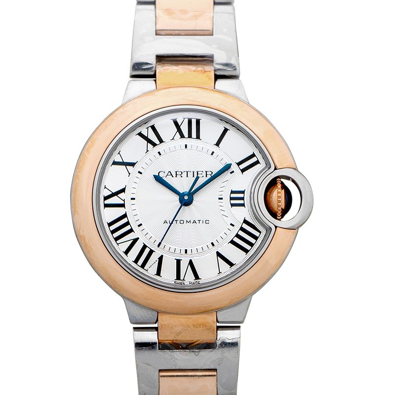 Ballon Bleu de Cartier Automatic Silver Dial Stainless Steel Ladies Watch