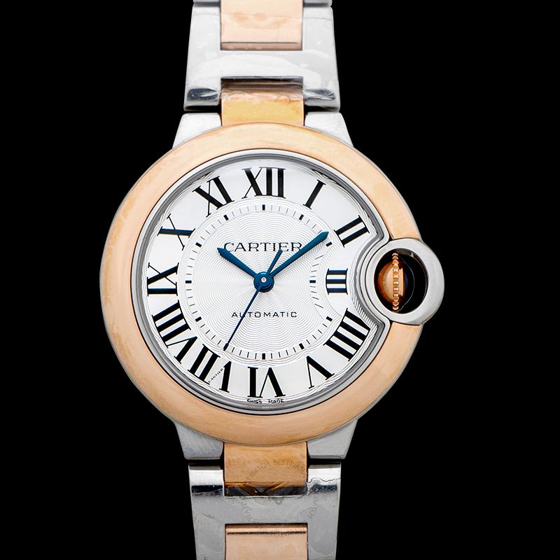 Ballon Bleu de Cartier Automatic Silver Dial Stainless Steel Ladies Watch