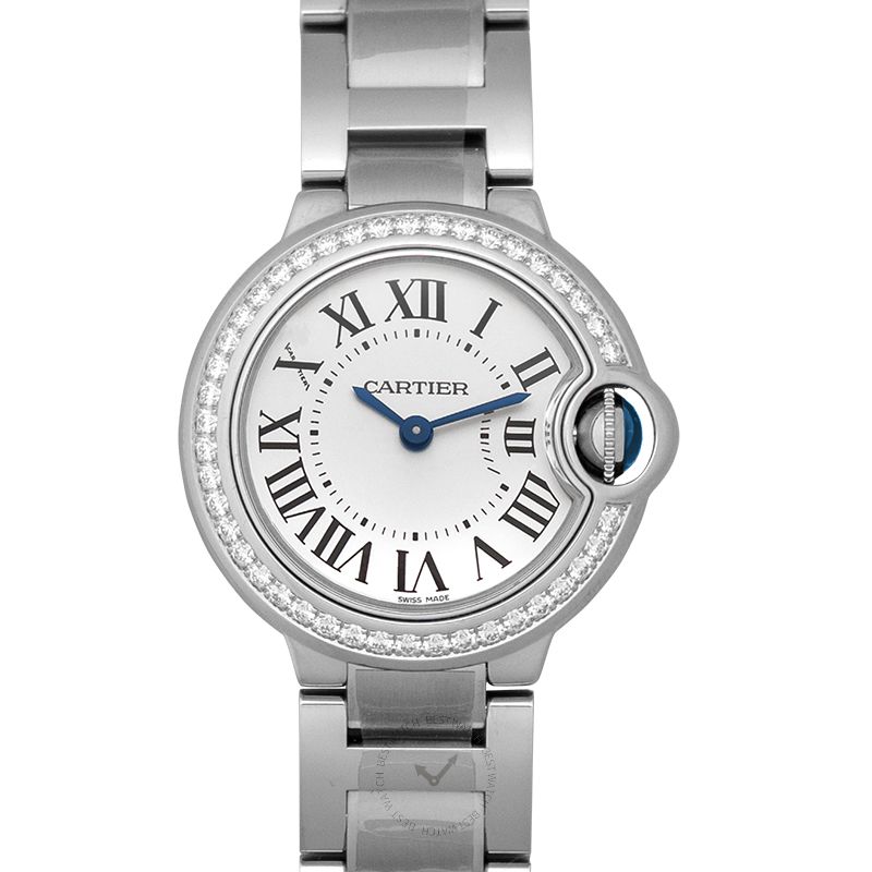 Ballon Bleu de Cartier 28 mm Quartz White Dial Stainless Steel Ladies Watch