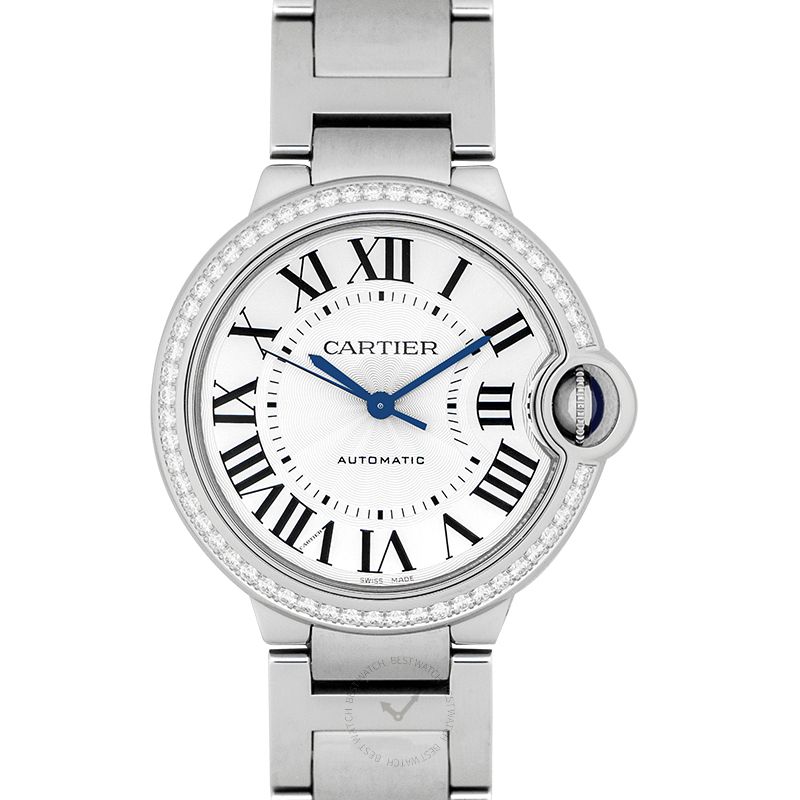 Ballon Bleu de Cartier 36 mm Automatic Silver Dial Stainless Steel Ladies Watch