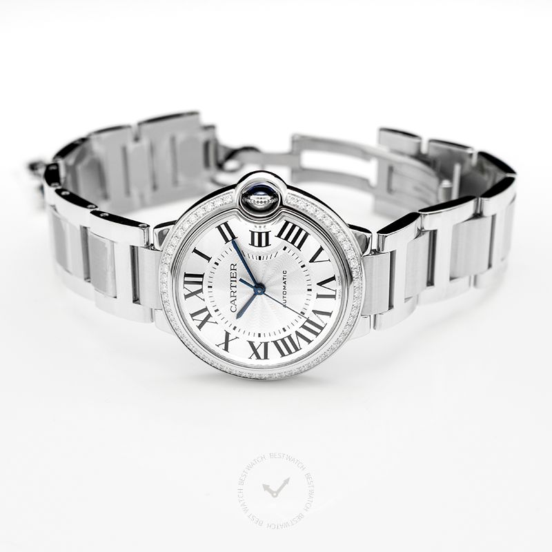 Ballon Bleu de Cartier 36 mm Automatic Silver Dial Stainless Steel Ladies Watch