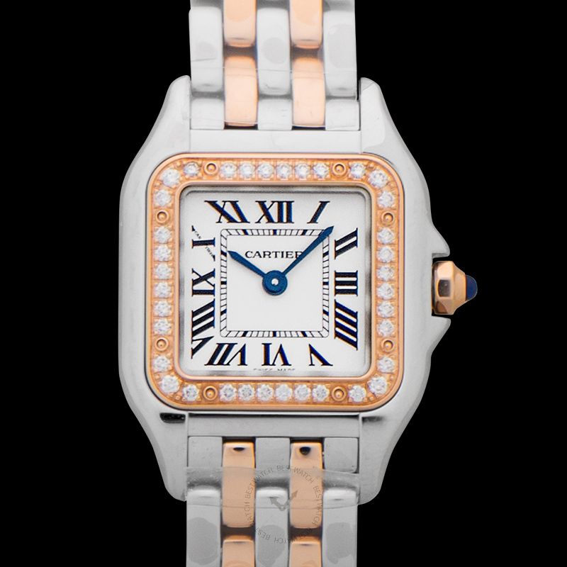 Panthère de Cartier Quartz Silver Dial Rose Gold Ladies Watch