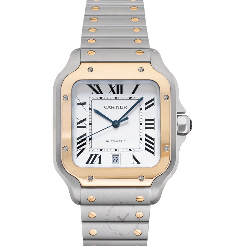 Santos de Cartier Automatic Silver Dial Stainless Steel Men's Watch