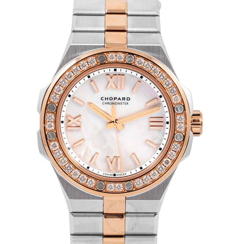 Alpine Eagle Mother of Pearl Dial Diamond Bezel Ladies Watch