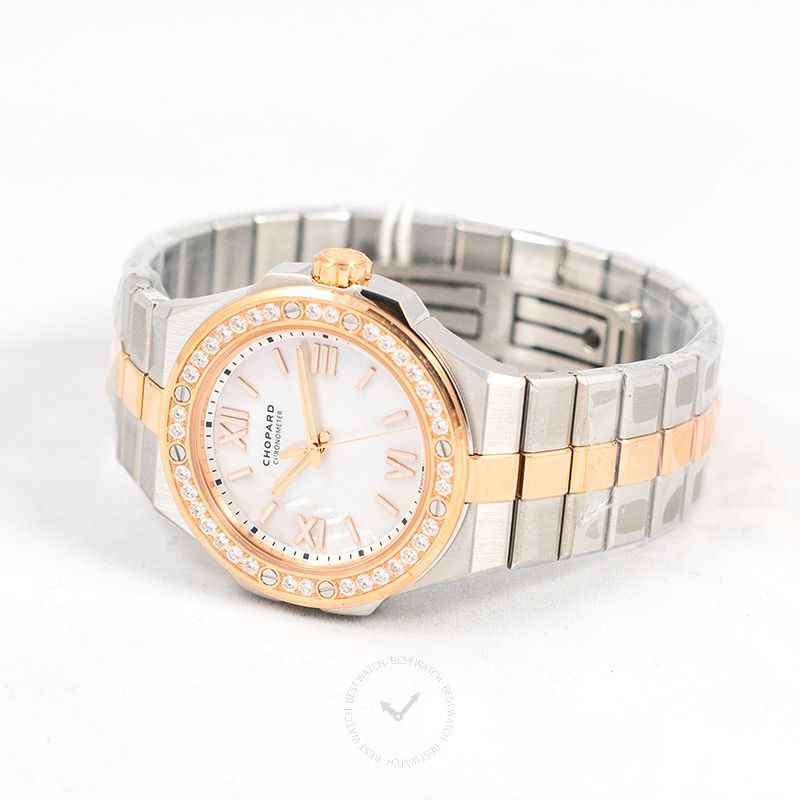 Alpine Eagle Mother of Pearl Dial Diamond Bezel Ladies Watch