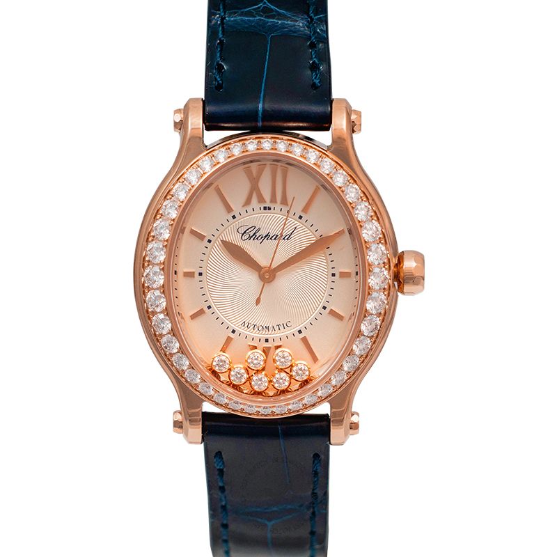 Happy Sport Oval Automatic Mother Of Pearl Dial Diamonds Ladies Watch