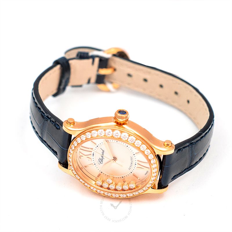 Happy Sport Oval Automatic Mother Of Pearl Dial Diamonds Ladies Watch