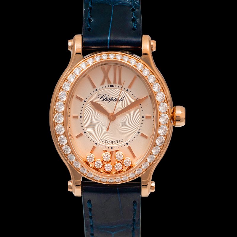 Happy Sport Oval Automatic Mother Of Pearl Dial Diamonds Ladies Watch