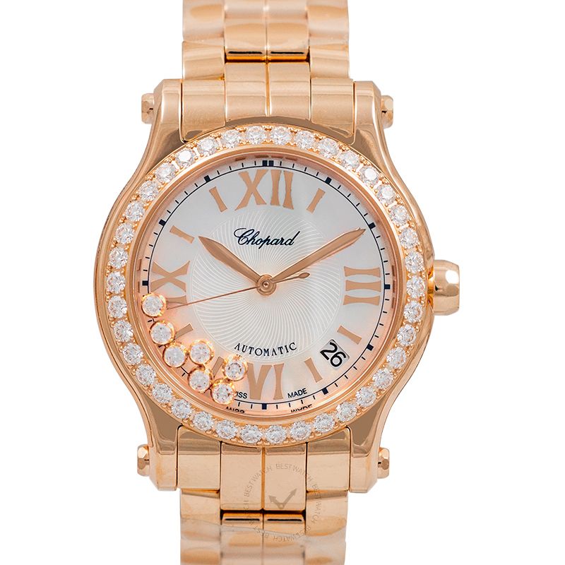 Happy Sport Automatic Mother Of Pearl Dial Ladies Diamonds Watch