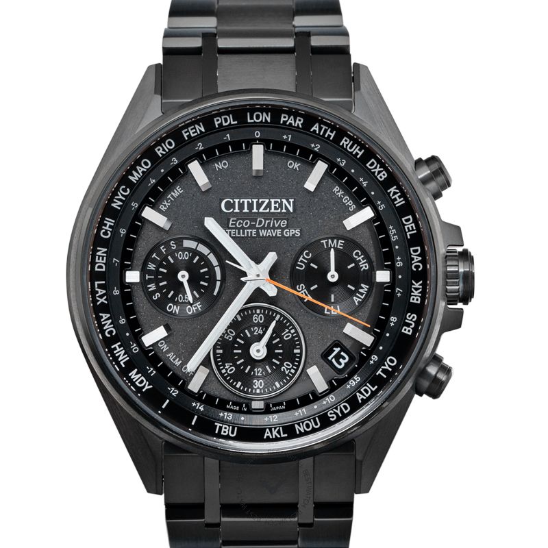 Attesa Eco Drive Radio GPS Black Titanium