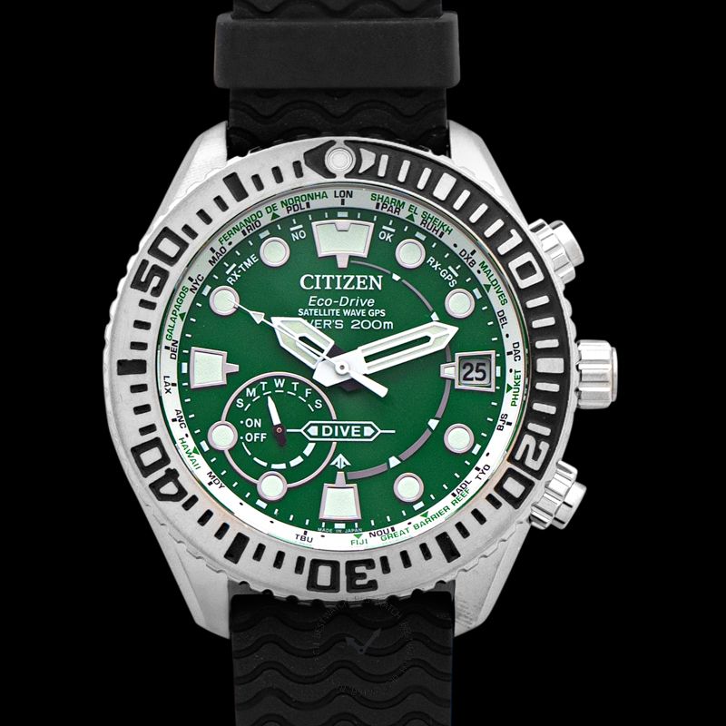 Promaster Marine Eco-Drive Green Dial Titanium Men's Watch