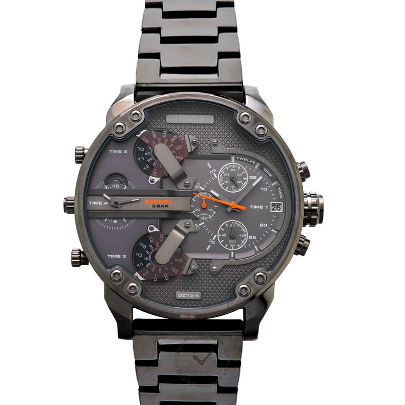 The Daddies Chronograph Four Time Zone Dial Gunmetal Ion-plated Men's Watch