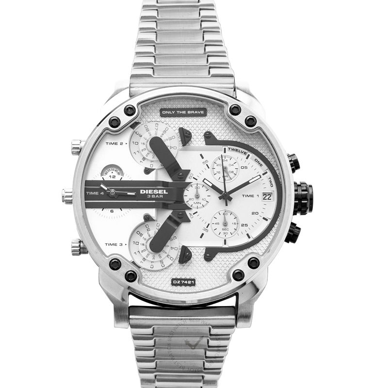 Diesel Mr. Daddy 2.0 Chronograph Quartz Silver Dial Men's Watch