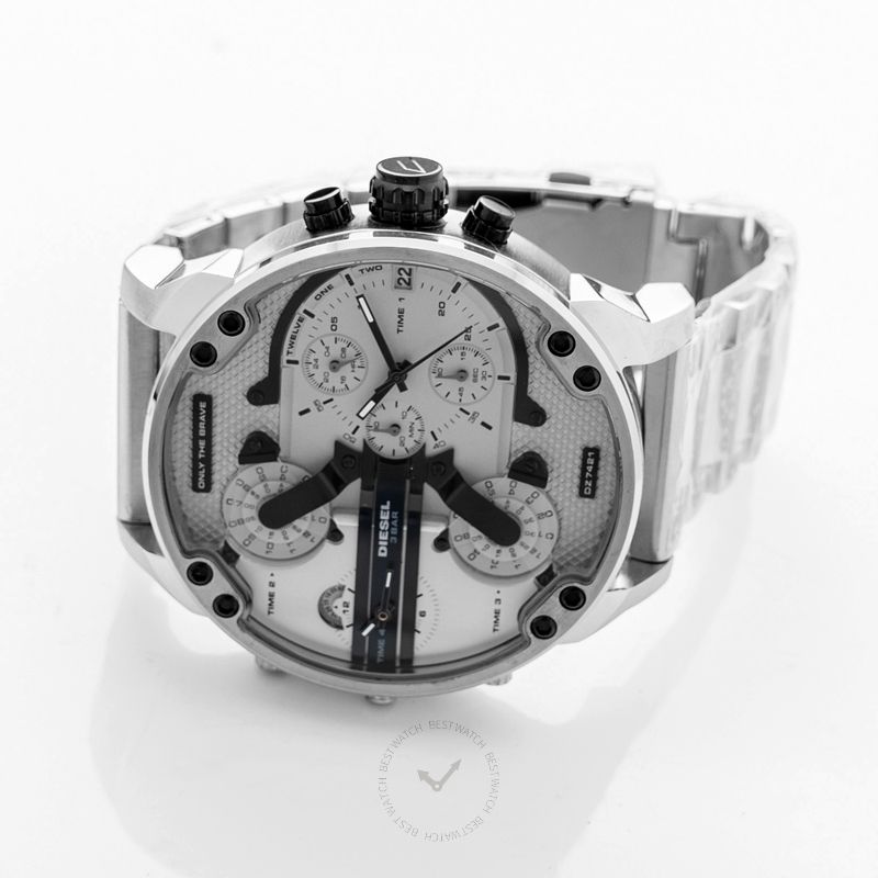 Diesel Mr. Daddy 2.0 Chronograph Quartz Silver Dial Men's Watch