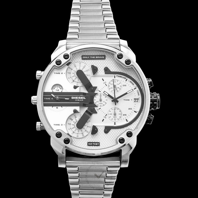 Diesel Mr. Daddy 2.0 Chronograph Quartz Silver Dial Men's Watch