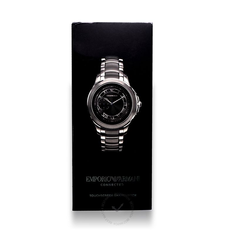 Emporio Armani Quartz Black Dial Stainless Steel Men's Watch