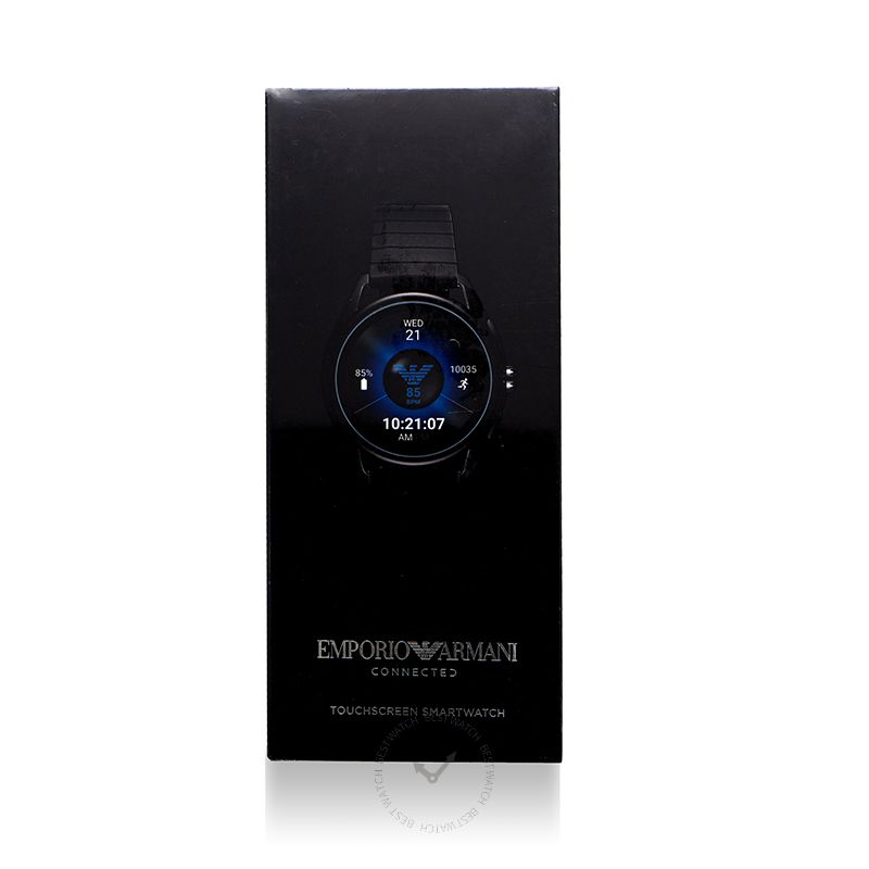 Emporio Armani Quartz Black Dial Stainless Steel Men's Watch