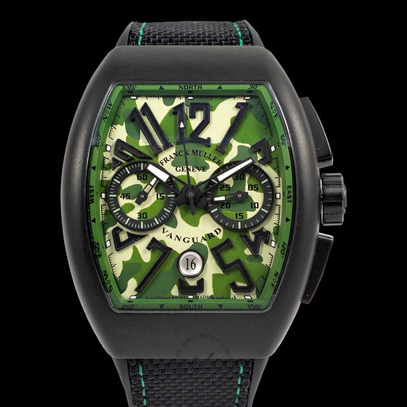 Franck Muller Vanguard Camoflage Chronograph Automatic Green Dial Men's Watch