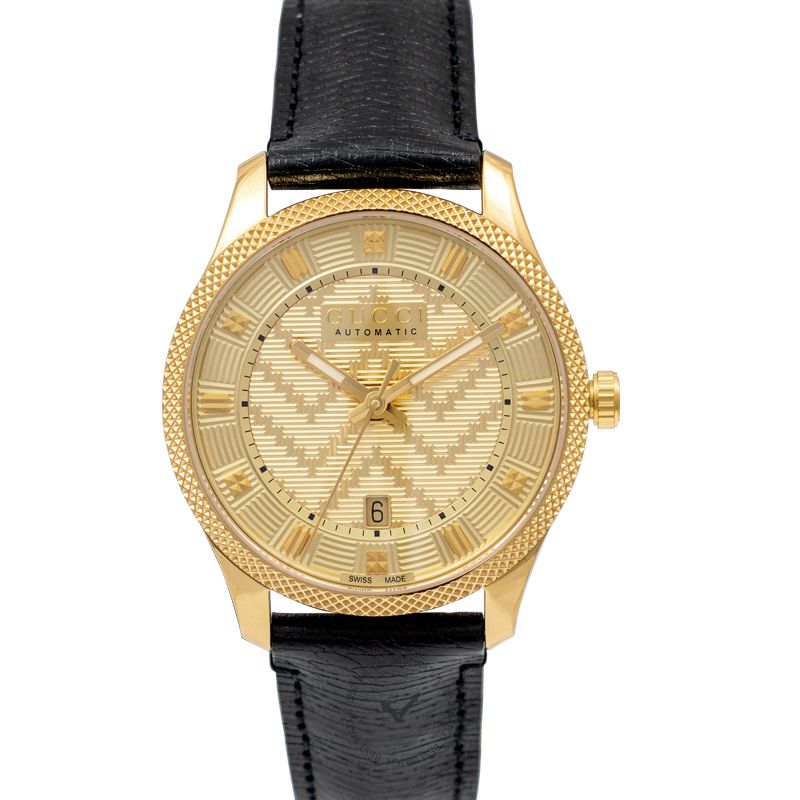 Gucci Eryx Watch 40mm Automatic Gold Dial Men's Watch