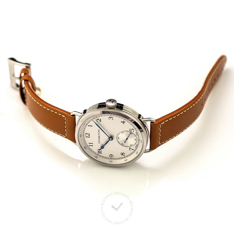 Hamilton Navy Pioneer Automatic White Dial Tan Leather Men's Watch