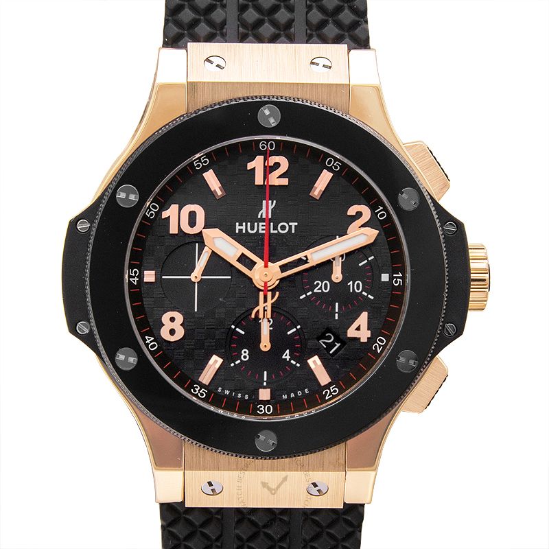 Big Bang Gold Ceramic Automatic Black Dial 18kt Rose Gold Men's Watch