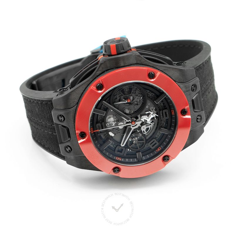 Big Bang Ferrari Unico Carbon Red Ceramic Automatic Black Dial Men's Watch