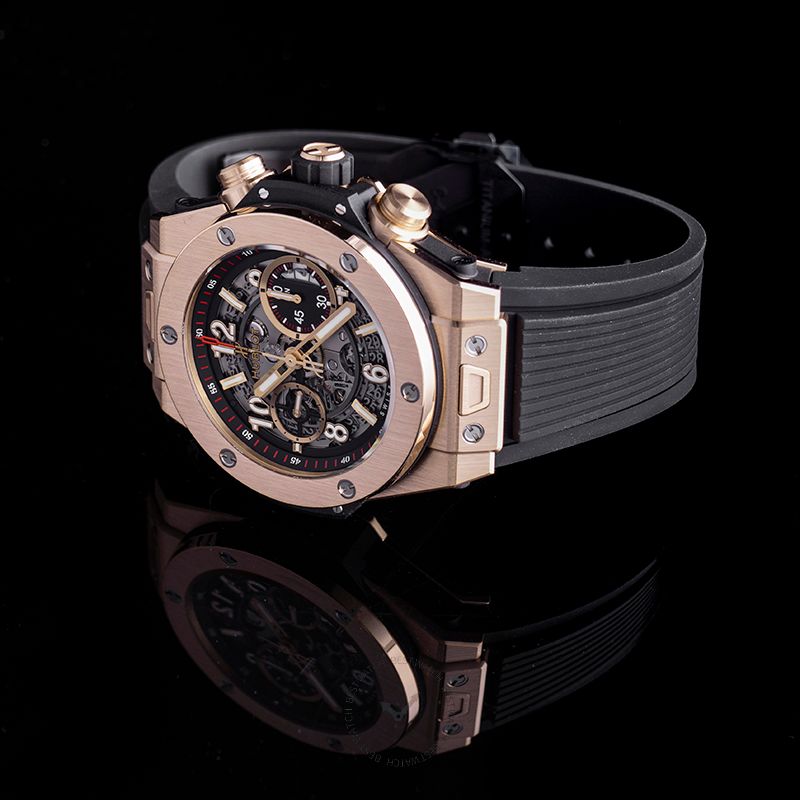 Big Bang Unico King Gold Automatic Black Dial Men's Watch