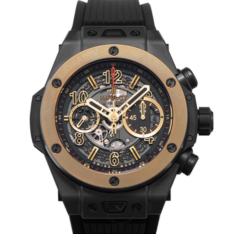 Hublot Big Bang Unico Magic Gold Automatic Skeleton Dial Black Ceramic Men's Watch