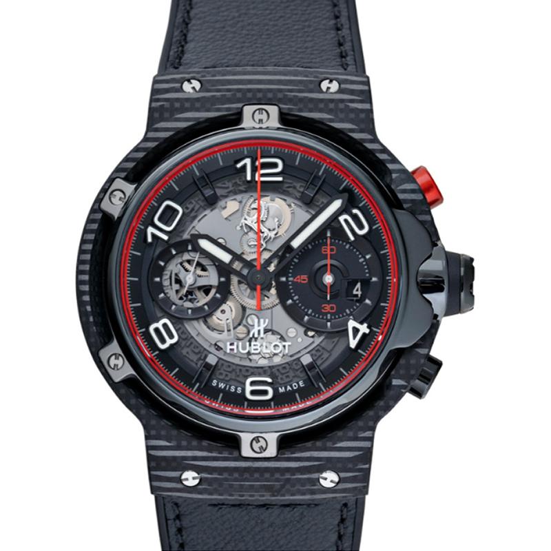 Hublot Classic Fusion Ferrari GT 3D Carbon Automatic Skeleton Dial Carbon Men's Watch