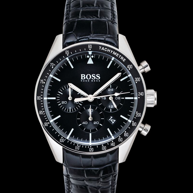 Hugo Boss Trophy Mens Quartz Black Dial Watch