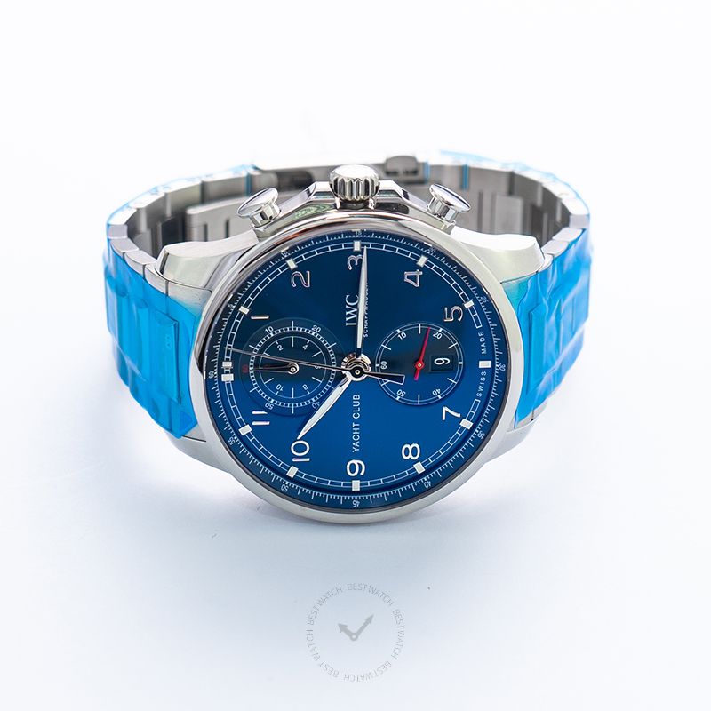 Portugieser Yacht Club Chronograph Automatic Blue Dial Men's Watch