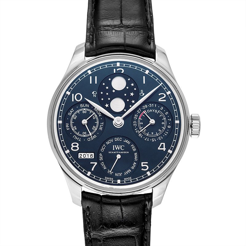 Portugieser Perpetual Calendar Automatic Blue Dial Men's Watch