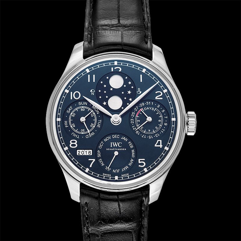 Portugieser Perpetual Calendar Automatic Blue Dial Men's Watch