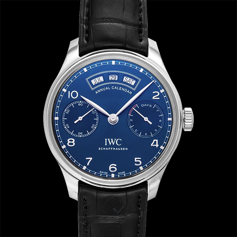 Portugieser Annual Calendar Automatic Blue Dial Men's Watch